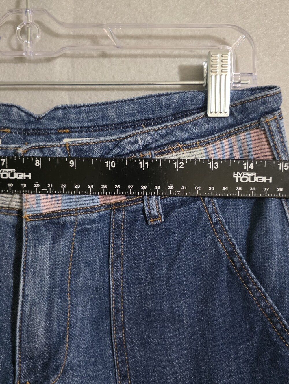 Pilcro And The Letterpress Anthropologie Patchwork Carpenter Jeans Size 28 - Picture 3 of 11